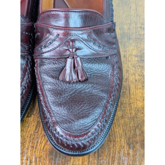 Vito Rufolo Brown Men\'s Tassel Leather Loafers Size 11 M Italian Weaved Leather main image 14